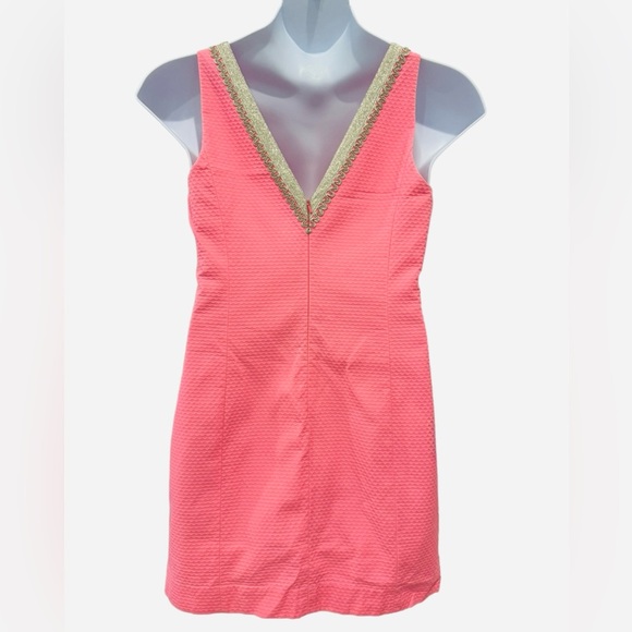 Lilly Pulitzer Junie Coral Reef Embroidered Shift Dress Size 8 - Picture 4 of 9